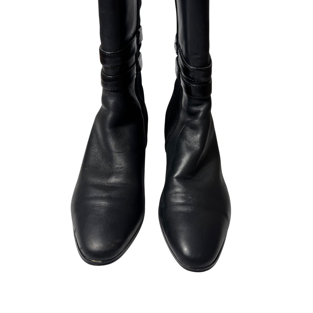 White House Black Market Alexa Tall Boot High Zip Leather Riding Womens 7.5 - Picture 4 of 10